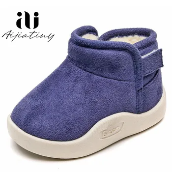 

Thick Child Cotton Shoes Winter Kids Fashion Snow Boots Warm Plush Soft Bottom Girls Short Boots Ski Boot Baby Toddler Boot