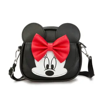 

Disney Children's Bag Baby Mini Princess Fashion Girls Handbags Cute cartoon Minnie PU Shoulder Kids Coin Purse