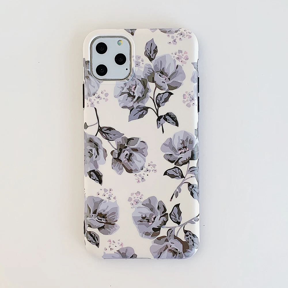 LOVECOM чехол для телефона для iPhone 11 Pro Max XR XS Max X 8 7 6 6S Plus Ретро цветок и листья мягкий IMD Телефон задняя крышка чехол s Coque