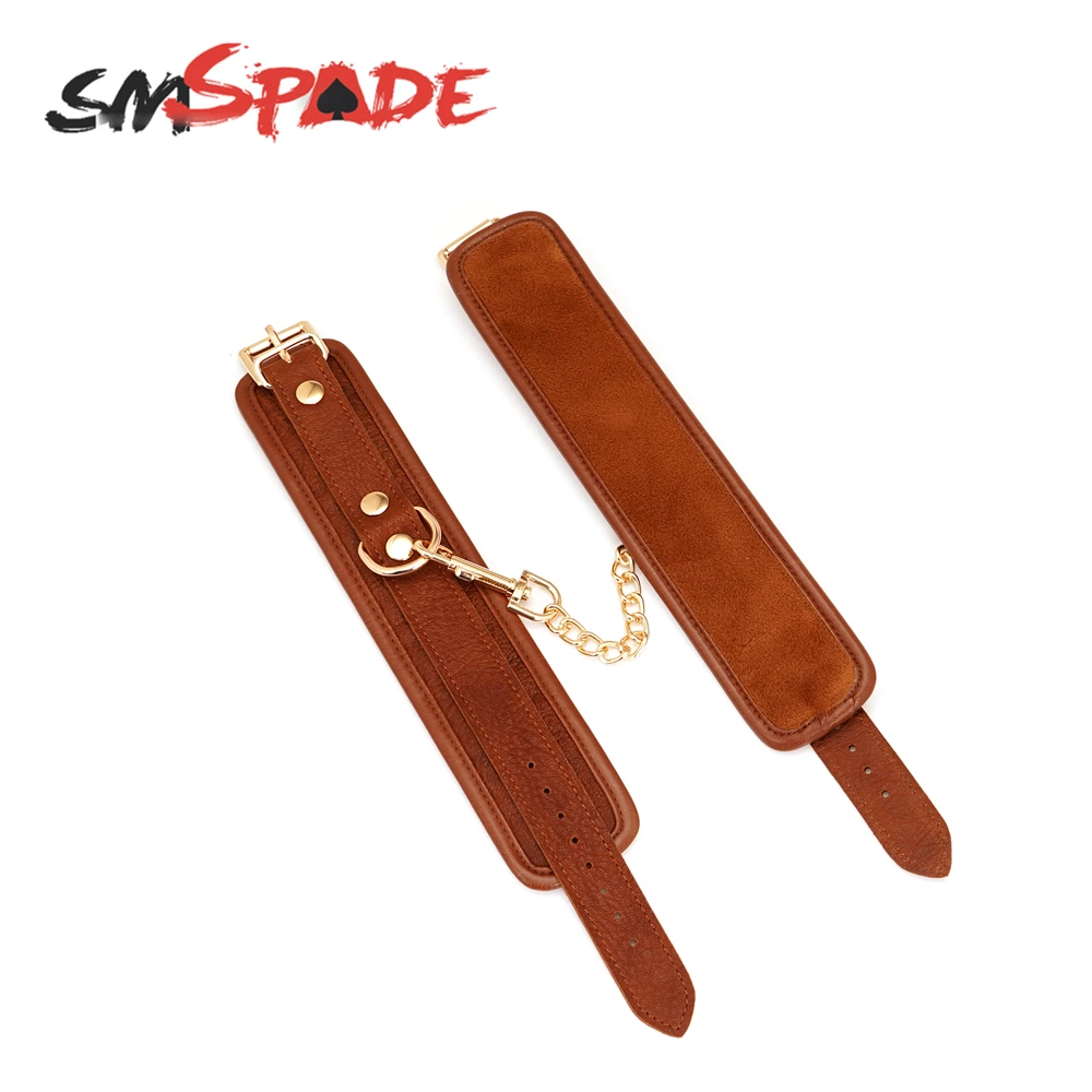 Кожаные наручники SMSPADE БДСМ бондаж игрушки для пар манжеты на запястье