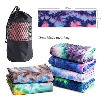 

Portable Non Slip Yoga Mat Microfiber Sports Quick-Drying And Easy To Absorb Printing Tie-Dye Yoga Towel Pilates Blanket Fitness