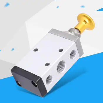 

Aluminum Alloy Manual Valve Two Position Five Way Hand Valve G1/8 Inch Exhaust G1/4 Inch Inlet With Outlet