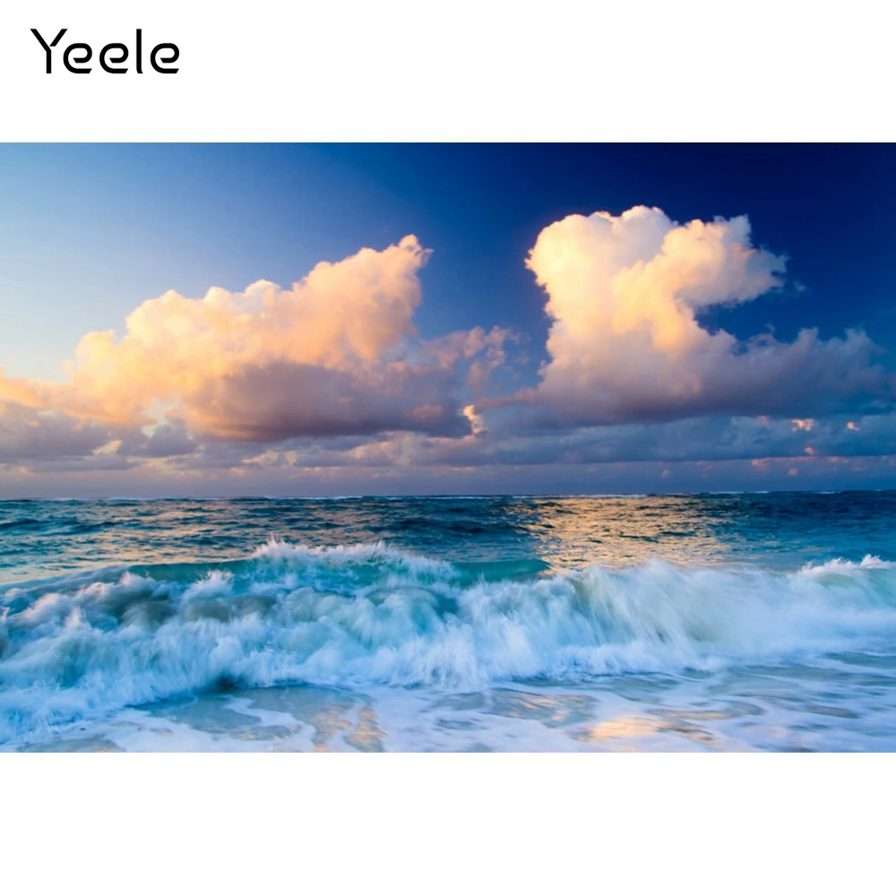 Yeele Seascape Vinile Sfondo Vacanze Estive Spiaggia Onde Vista Mare Fotografia Sfondo Fotografico Personalizzato Studio Fotografico