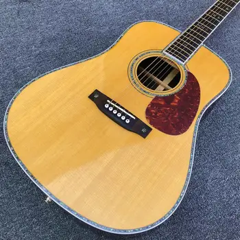 

41 inches All Real Abalone D style acoustic guitar,Solid spruce top Ebony fingerboard OEM Custom guitar,Free shipping