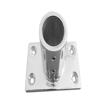 

90 Degree Boat Deck Hand Rail Fitting, Heavy Duty Rectangular Base Accessories for 1 inch 25mm Tube, Marine 316 Stainless Steel