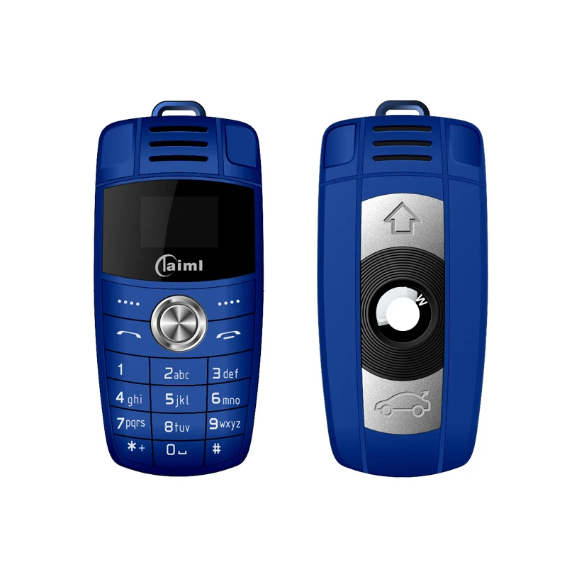 Blue Автомобильный ключ мобильный телефон Taiml X6 маленький размер экрана Bluetooth dialer MP3 волшебное изменение голоса разблокировка мини мобильный телефон - Цвет: Blue