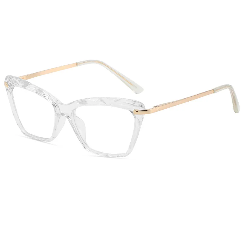 RBENN кошачий глаз оптическая оправа женские брендовые дизайнерские модные стильные очки для женщин оправа очки женские Oculos De Sol - Цвет оправы: Transparent