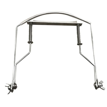 

NEW-Harmonica Neck Holder 10 Holes Blues Harp Mouth Organ Stand Harmonic Rack -Silver