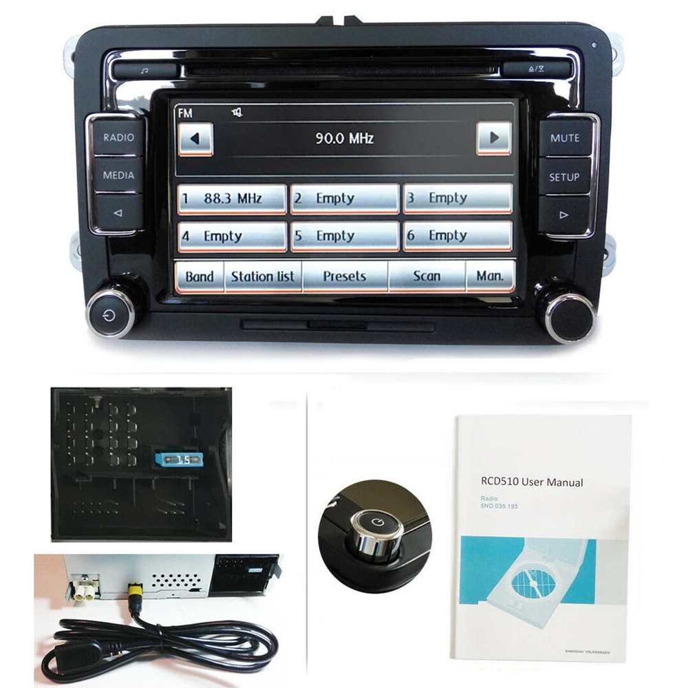Автомобильное радио sreteo RCD510 два DIN полный сенсорный экран USB MP3 6CDS AUX OPS для Volkswagen Golf