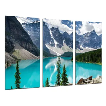 

Fjords Lake Norway, photo print on wood, modern picture decorative 26280