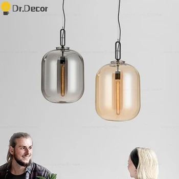 

Modern LED Glass Pendant Lights Bar Cafe Pendant Light Art Home Decor Indoor Lighting Hanglamp Kitchen Hanging Lamp Luminaria
