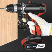 Destornillador eléctrico inalámbrico, taladro de 12V, 18V, 36VF, motor impermeable, interruptor de velocidad variable continuo, herramientas eléctricas