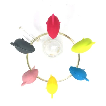 

Silicone Wine Glass Marker Party Cocktail Mark Tags Drink Glass Identifiers