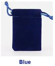 Blue Color 100 шт./лот,, 8x10 см, разноцветные мягкие и нежные бархатные сумки на шнурке для ювелирных изделий, мешочки - Цвет: Blue Color