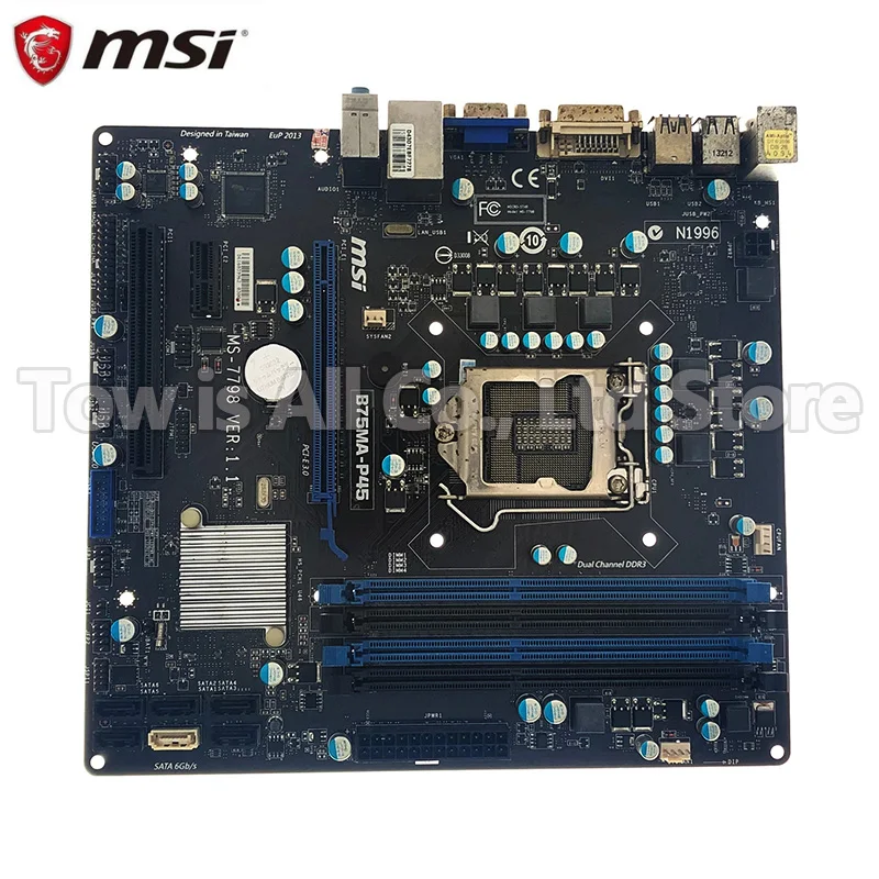 MSI B75MA-P45 LGA 1155 DDR3 B75 используется настольная Материнская плата ПК в продаже