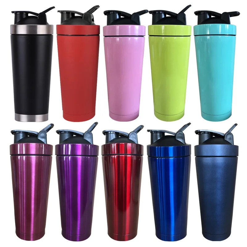 

25oz double-layer stainless steel vacuum shaking cup 750ml sports protein powder heat preservation cup thermal bottle mugs