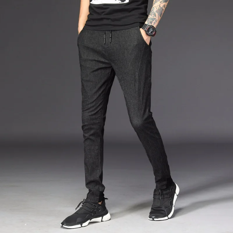

Cargo Foot! Days Li Lang 2019 Fashion Men Fashion Casual Skinny Pants Slimming Micro Elastic Beam Leg Versatile Slim Fit Trouser