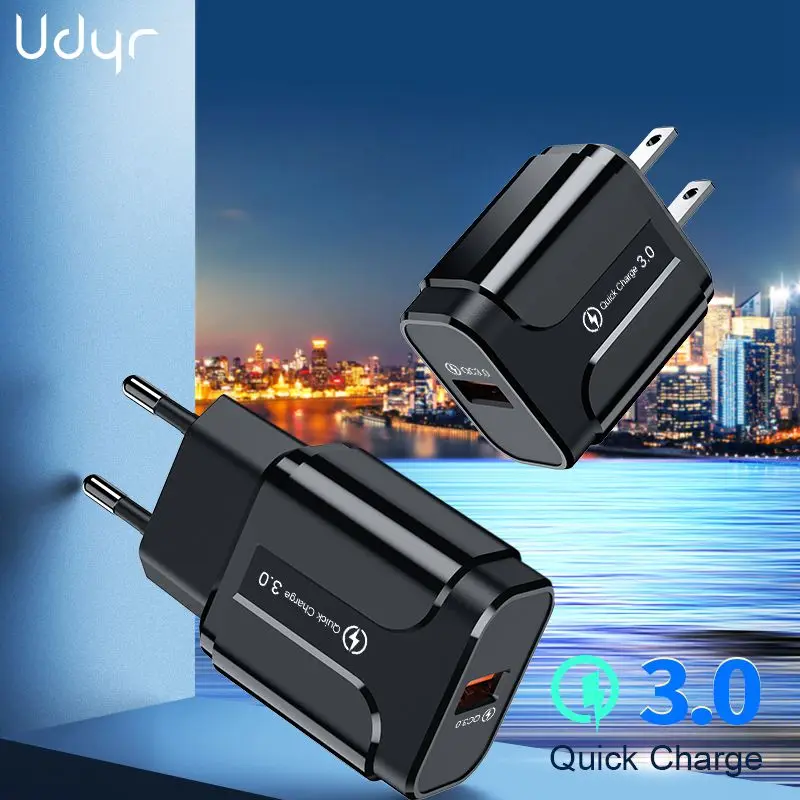 Быстрое зарядное устройство Udyr 3 0 QC 18 Вт USB QC3.0 быстрое настенное для Samsung s10 Xiaomi iPhone