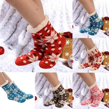 

Multi-color Comfortable Print Sock Women's Thicker Anti-slip Socks Men Unisex Christmas Gift Cute Cotton Sock Warm Carpet Sock#D