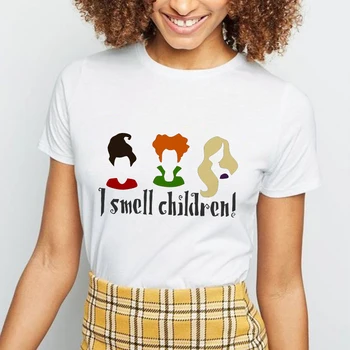 

Showtly I Smell Children Women Clothes 2019 Hocus Pocus Halloween Sanderson Sisters T Shirt Horror Vintage Oversized Streetwear