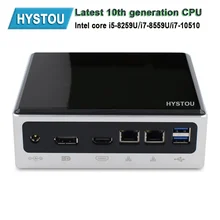 HYSTOU 10TH Gen Mini PC i7 10510U 2*DDR4 RAM Windows10 i7 8559U m.2 SSD
Type-C SD 4K HTPC i5 8250U DP HDMI WIFI Desktop computer