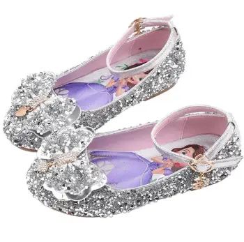 

Kids Shoes Girls Leather Shoes Party Dress Wedding Princess Sandal Girl Pink Dance Sofia Children Shoes