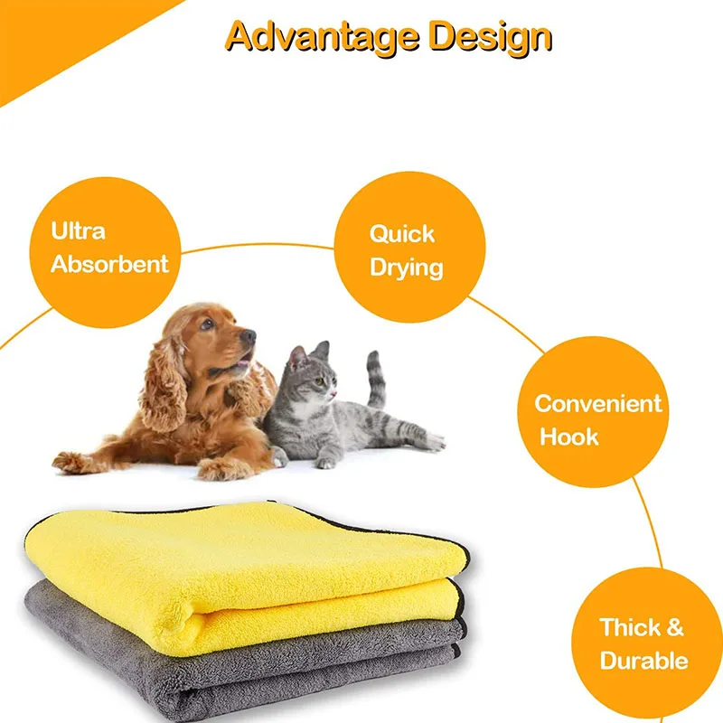 chien accessoires pour chiens accessoire Serviettes de bain pour animaux  domestiques, accessoires pour chiens, grande serviette Super absorbante, en  Fiber de nettoyage, douce et épaisse, sans peluches, à séchage rapide -  AliExpress