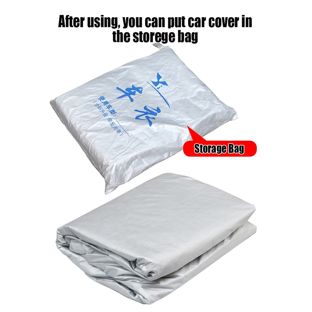 Full Car Cover For Ford Figo Ikon Ka 2010-2021 Outdoor Sun Anti-UV Rain  Snow Fog Protection Dust Proof Cover