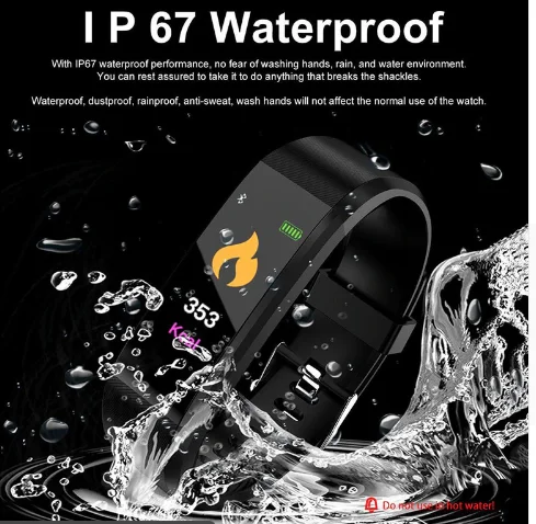 ID115 PLUS цветной экран умный спортивный браслет шагомер часы фитнес бег трекер ходьбы сердечного ритма шагомер смарт-браслет