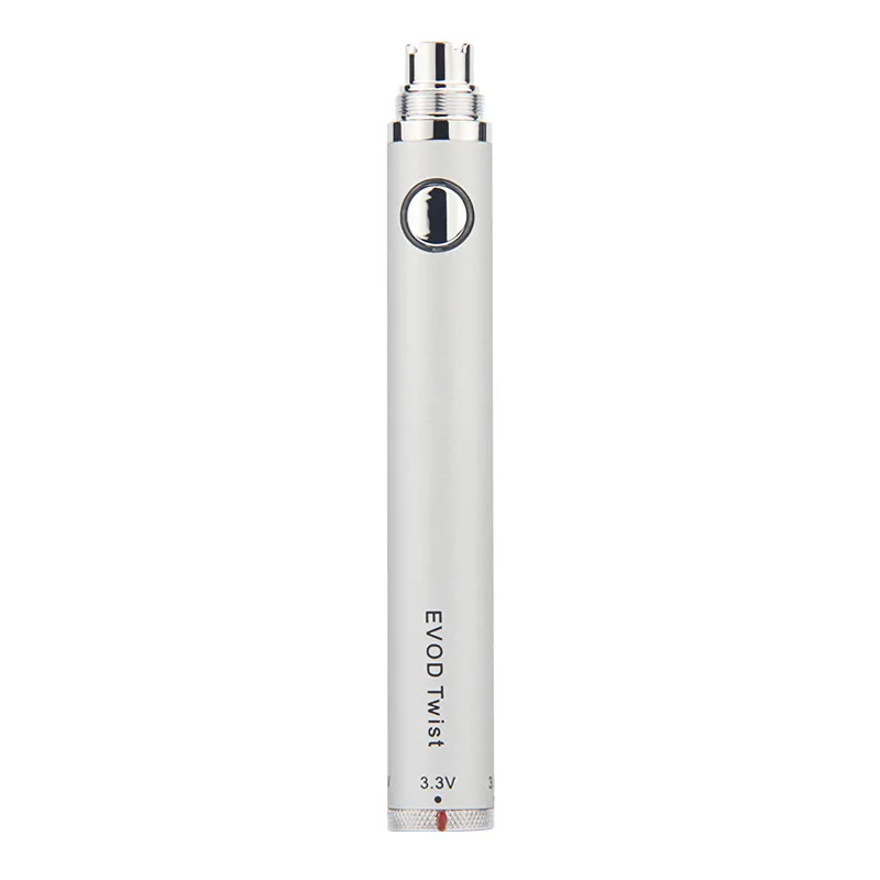 Evod Twist VV батарея с USB зарядным устройством переменное напряжение 1100mah электронная сигарета 3,2 V-4,8 V регулируемая ручка vape 510 испаритель - Цвет: Серебристый