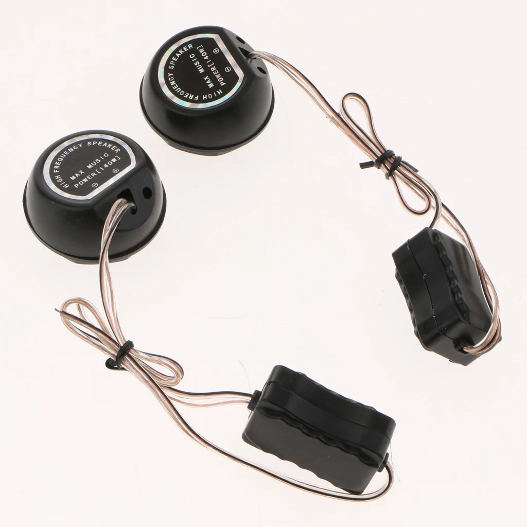 2 pc Audio Silk/Polymer Composite Dome Tweeters Kit (1 Pair, Black）