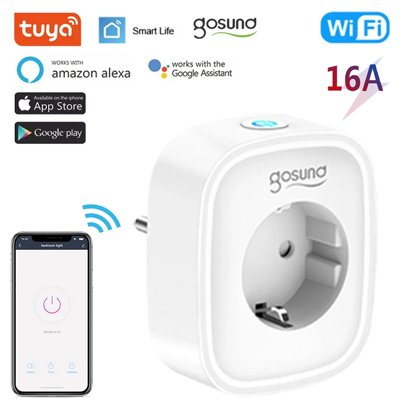 Умная розетка с Wi-Fi 16 А монитором питания | Обустройство дома