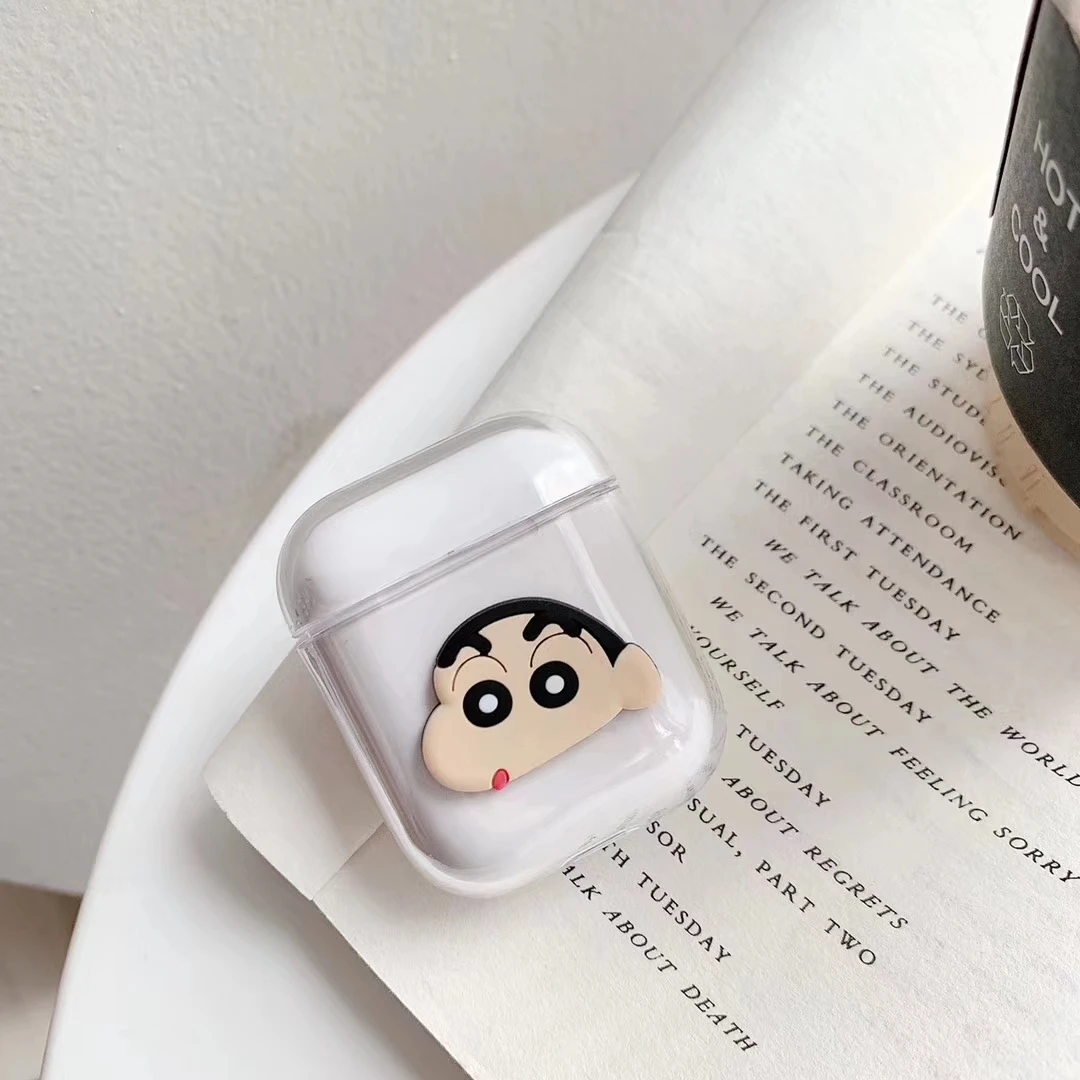 Милый чехол для наушников с 3D рисунком для Apple Airpods чехол 2/1 чехол Простой Прозрачный чехол для наушников Защитный чехол для Airpods - Цвет: cartoon