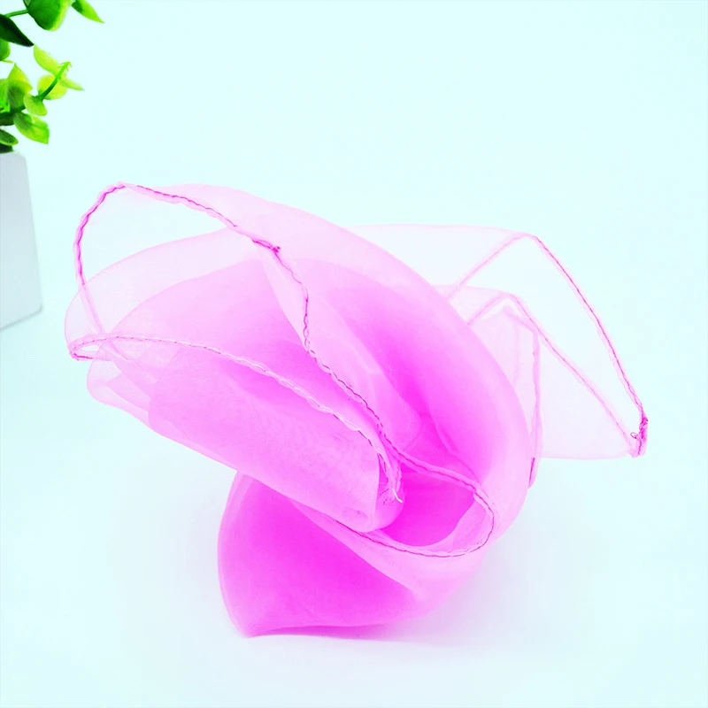 light rose red Однотонная Одежда для девочек для танцев и сцены небольшой площади шелковые шарфы Карамельный цвет сплошной Цвет шелковый шарф размером 45*45 см элегантные Для женщин шарфы - Цвет: light rose red