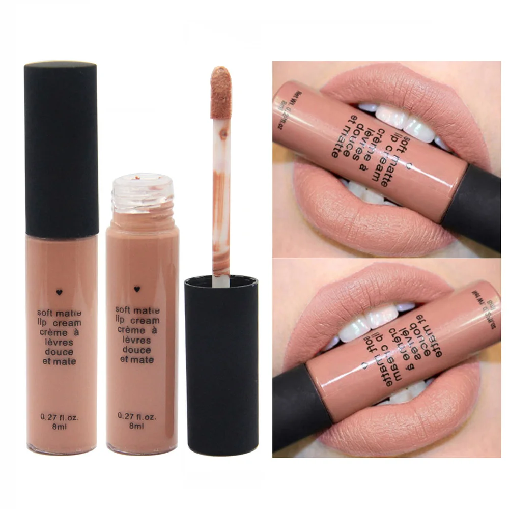 Makeup Cosmetics Nude Velvet Soft Lip Cream Matte Liquid Lipstick Waterproof Smooth Matt Lip Gloss Lips Beauty Make up Lipgloss Makeup Cosmetics Nude Velvet Soft Lip Cream Matte Liquid Lipstick Waterproof Smooth Matt Lip Gloss Lips Beauty Make up Lipgloss