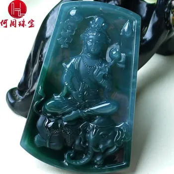

Hezhou jewelry!Myanmar natural jade!Beautifully hand-carved!Guanyin pendant!Exquisite workmanship! 51.31g