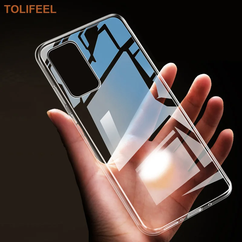 Силиконовый чехол TOLIFEEL для Huawei P40 Lite Pro тонкий прозрачный защитный мягкий