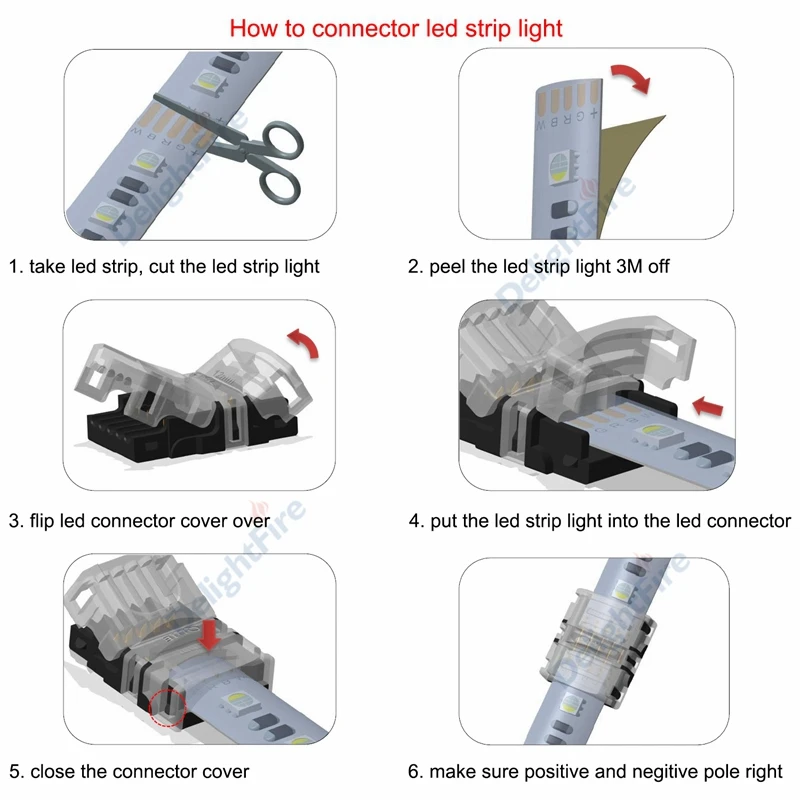 conector led strip conector para rgb rgbw rgbww led luz de tira fio conector de emenda terminal