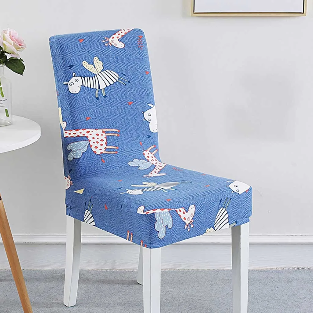 Chair Cover Printed Stretch Anti-dirty Elastic Seat Used For Wedding Party Home Kitchen Dining Room Office Living | Дом и сад