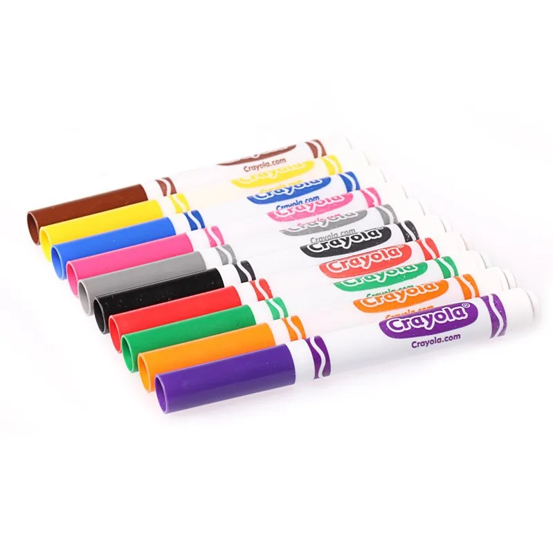

Crayola Watercolor Pen 10-Color Thick Head Drawing Pen Young STUDENT'S Children Safe 58-7722