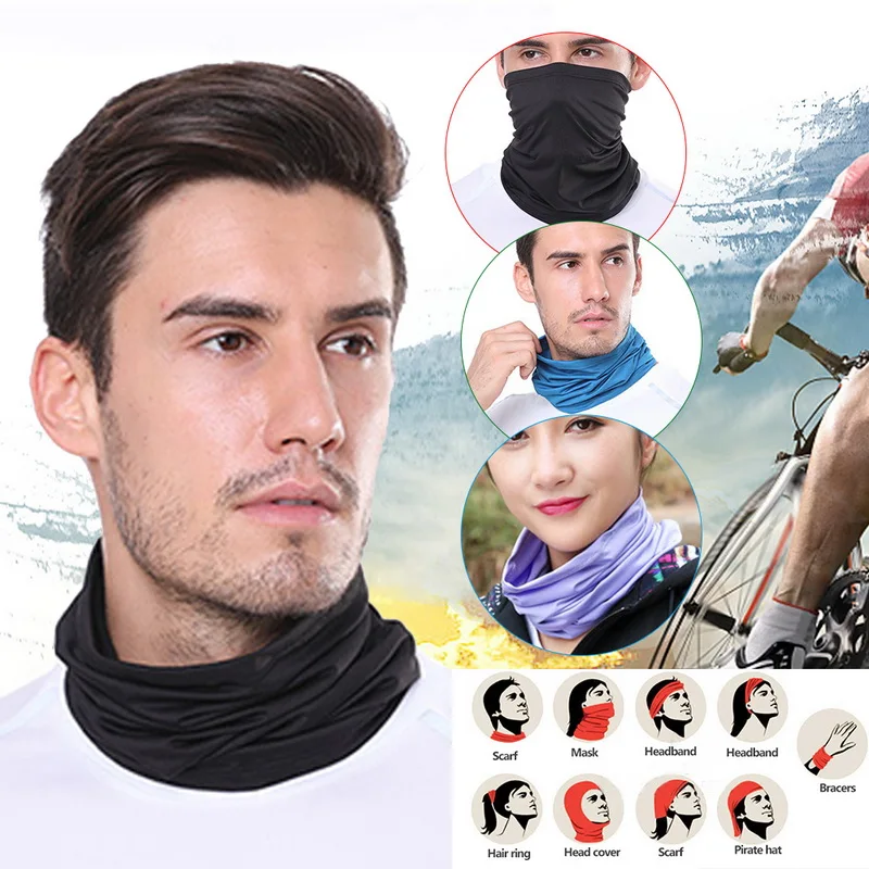 

2020 Cycling Outdoor Scarf Men Women Sun Protection Bandana Neck Gaiters Riding Camping Scarf Activities Multi Function Bandanas