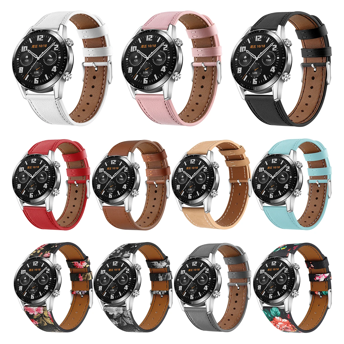 Для huawei Watch GT GT2 ремешок 20 мм Высококачественный Браслет из натуральной кожи сменный ремешок для huawei Watch GT GT2 Универсальный