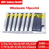 10pcs/lot 0 cycles Battery For Apple 6S 6 7 8 Plus 5S 5 SE 6Plus 7Plus X XS 11 Pro Max Replacement Bateria For iPhone 6S 7 1
