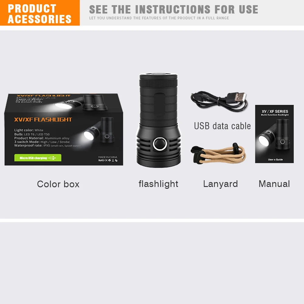 Lantern Яркий фонарь 3* T6/XHP50 светодиодный фонарик 4800 мАч встроенный аккумулятор 18650 самый мощный водонепроницаемый фонарь в подарочной упаковке - Испускаемый цвет: Lantern