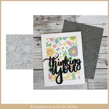 

Metal Cutting Dies Mix Cute Flower Leaves Square Rectangle Die Cut DIY Make Background Cards Album Photos Scrapbook Craft Hot