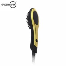 Зеленая фея плоское железо золото выпрямление волос щетка Стайлинг САЛОН УХОД оборудование высокого качества быстрый выпрямитель гребень Ptc нагрев