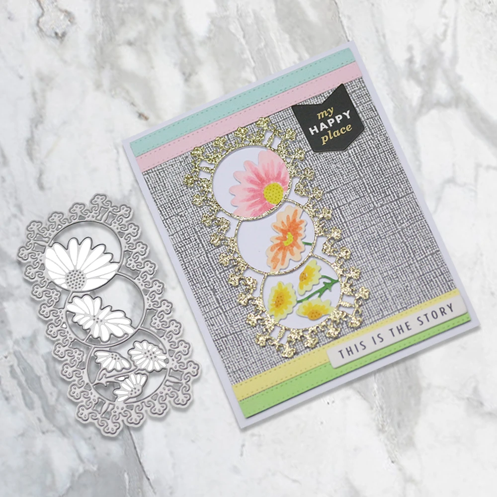 

New Flower Background / Invitation Lace Embossing Cutting Mold Tool Template Mold Card Making Scrapbook Album Paper Card Home