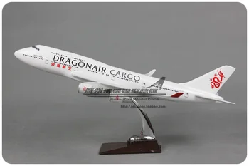 

47cm Resin Boeing 747 Airplane Model Hongkong Harbor Dragon Air Static Aircraft Model HK Cathay Airlines B747-400 Cargo Airbus