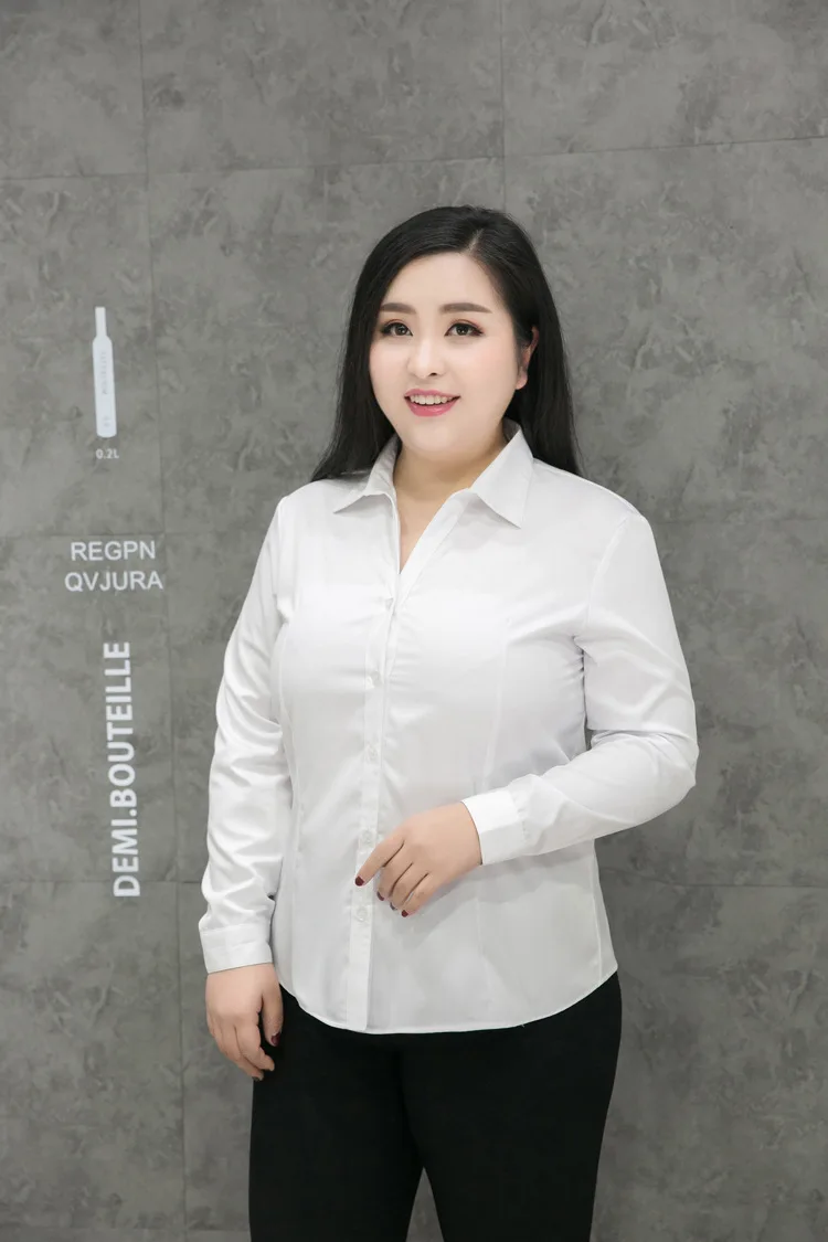 9XL 8XL 7XL 6XL 5XL vetement femme женская рубашка OL белая рубашка офисные женские топы размера плюс сексуальные блузки Рабочая Рубашка M281
