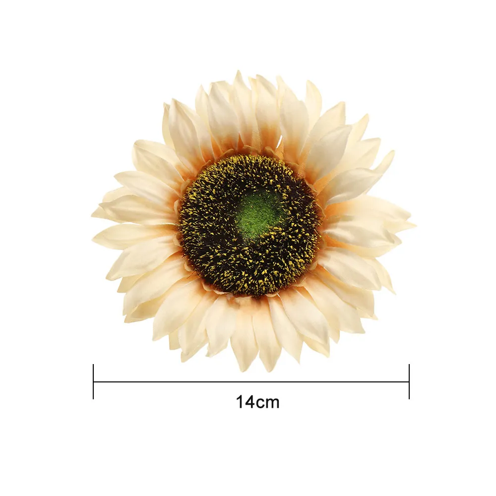 Summer Big Artificial Sunflowers Flowers Silk High Quality Home Decoration  DIY Small Craft Fake Flower Wedding Decor Faux Flower